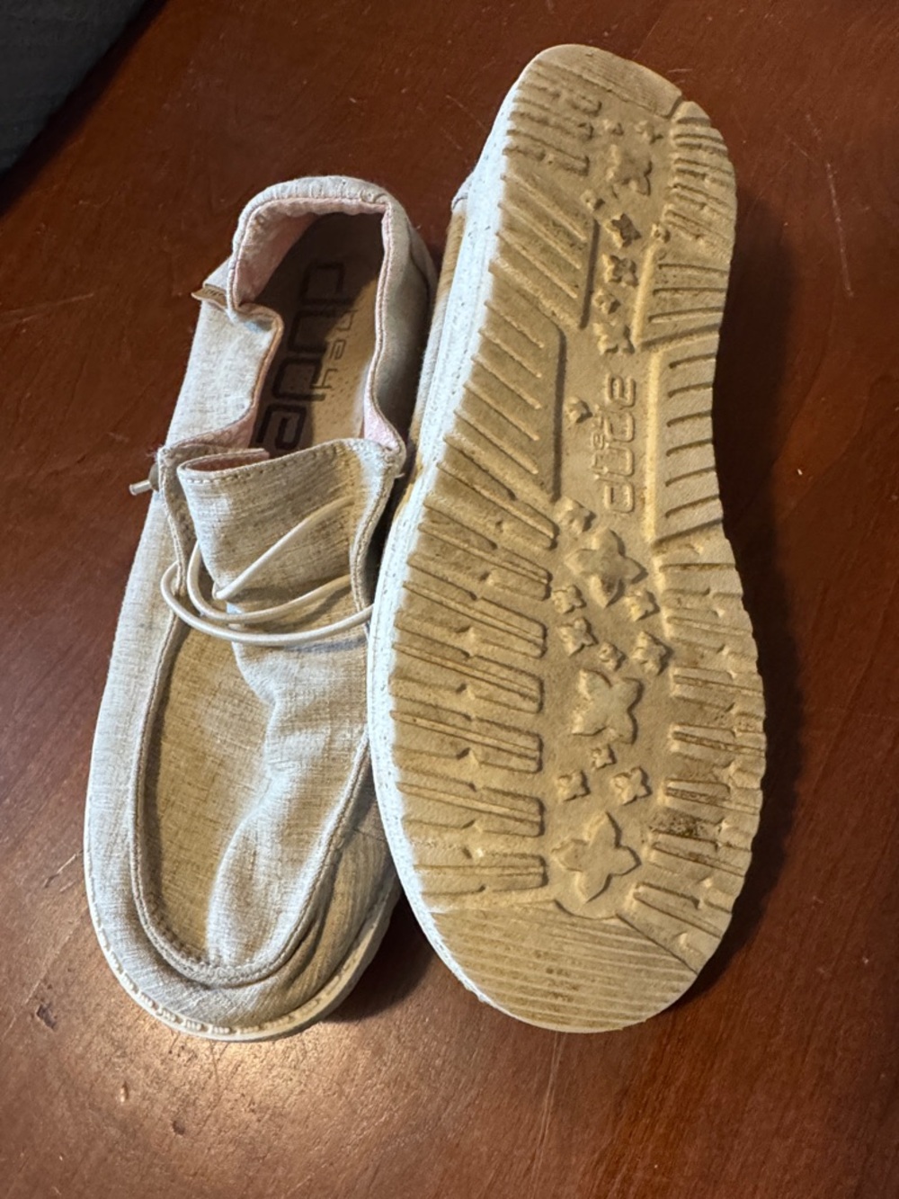 Hey Dude Wendy  Beige Slip-On Canvas Shoes - Picture 3 of 3